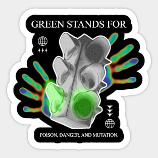 Green stands for Sticker